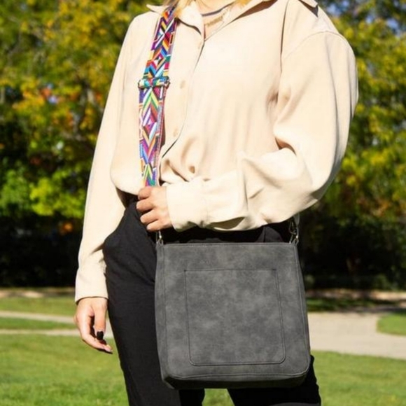 K. Carroll Vegan Suede Crossbody with Guitar Strap - Picture 3 of 3